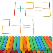 100 шт. деревянные Счетные палочки Монтессори Математические Игрушки Детские Обучающие игровые палочки многоцветные арифметические Обучающие аппараты 2024 - купить недорого