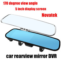 Hot sale Car Rearview Mirror DVR 5.0 inch LCD 170 Degree wide Angle Video recorder Night Vision Novatek 2024 - buy cheap