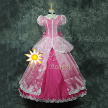 Novo estilo cinderela princesa rosa traje para mulheres adultas cosplay traje para festa de halloween 2024 - compre barato