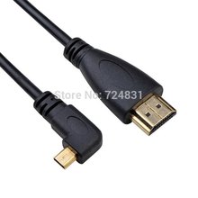 CY 50 см 90 градусов левый Угловой Micro HDMI-совместимый с HDMI-совместимый кабель HDTV для сотовых телефонов и планшетов 2024 - купить недорого