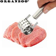 ORGANBOO 1PC Creative kitchen tender meat hammer roller needle loose meat tool thick stainless steel steak meat tenderizer 2024 - buy cheap