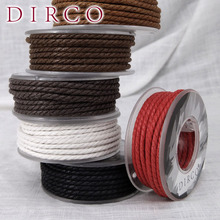 About the Fit 2.5mm 5M Three Strands Twisted Ropes Waxed Cotton Twine Handcrafts Apparel Accessories Beading Jewelry Beads Cords 2024 - buy cheap