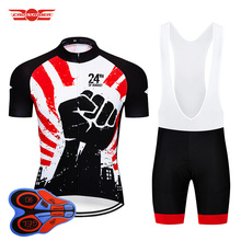 Conjunto de camisa masculina para ciclismo, roupas de verão para mountain bike, respirável, roupa de ciclismo, macacão curto, 2021 2024 - compre barato