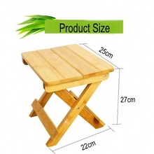 Environmental bamboo made square small benches portable & folding small wood benches Fishing stool 2024 - buy cheap