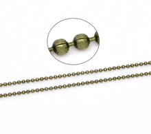 8 estaciones 10M tono bronce bolas cadenas hallazgos 1,5mm diámetro. (B14663) 2024 - compra barato