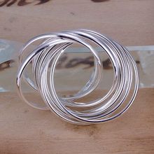 Ring  Silver Plated ring  Silver Plated fashion jewelry ring nine circles jewelry wholesale free shipping sjdh LR007 2024 - buy cheap