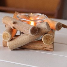 1Pcs Nordic Natural Wooden Candle Holder Tealight Candlestick Festival Supply Christmas Wedding Candleholder Home Decor Gifts 2024 - buy cheap