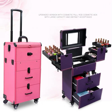 Women large capacity Trolley Cosmetic case Rolling Luggage bag,Nails Makeup Toolbox,Multi-layer Beauty Tattoo Trolley Suitcase 2024 - buy cheap
