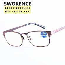 SWOKENCE Anti Blue Light Reading Glasses Women Men Upscale Brand Business Alloy Frame Spectacles For Presbyopia Hyperopia R122 2024 - buy cheap