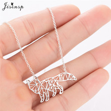 Jisensp Cartoon Origami Fox Necklace Women Everyday Jewelry Geometric Animal Necklaces Pendants Fashion Accessories Party Gifts 2024 - buy cheap