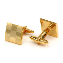 Kemstone engravable chekered ouro prata cor pincoxim quadrado brilhante botões de punho luxo para homem 2024 - compre barato