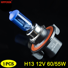 Hippcron-bombilla halógena H13 para faro de coche, lámpara de luz de 12V, 60/55W, cristal de cuarzo, color azul oscuro, superblanco, 5000K 2024 - compra barato