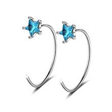 Everoyal Trendy Silver Plated Earrings For Women Accessories Charm Crystal Star Earrings Girls Valentine's Day Gift Female 2024 - buy cheap