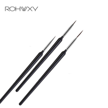 ROHWXY 3 шт./компл. кисти для ногтей для маникюра ручка для дизайна ногтей кисть для искусственного дизайна гель живопись линия кисть 2024 - купить недорого