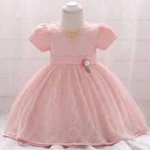 2020 Summer Lace Wedding Dress Newborn Baptism Baby Princess Dresses Toddler Baby Girls Dresses Baby Girl Birthday Party Dress 2024 - buy cheap