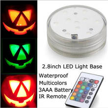 KITOSUN 3AAA Battery Operated Waterproof Submersible Round Mini LED Light with Remote Controller for Halloween Pumkin Decoration 2024 - buy cheap