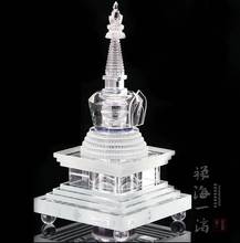 Буддийские товары, Белая башня с кристаллами лотоса stupa, 25 см 2024 - купить недорого