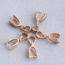 20 Rose Gold Plated Pinch Clip Clasps Bail Beads Earring Findings Jewelry Components 15mm 2024 - buy cheap