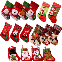 Christmas Socks Decorations for Home Christmas Stockings kids Gifts christmas Tree New Year xmas Santa Socks 2018 Small Large 2024 - buy cheap