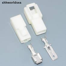 shhworldsea 5Sets  6.3mm 1 Way Kit Pin car  Electrical Connector Kits Male Female socket plug for Motorcycle Car 2024 - buy cheap