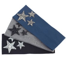 Women's Star Headband Summer Fashion Metallic Color Stars Cotton Headbands for Ladies Elastic Stretch Hair Turban Head Band 2024 - buy cheap