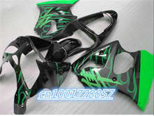 Fairings For ZX6R ZX-6R Ninja 636 00 01 02 2000 2001 2002 Sportbike ABS  Motorcycle Fairing Kit Bodywork Black Green Flame 2024 - buy cheap