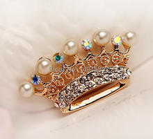 Broche de perlas de agua dulce, broche de corona Imperial de Color blanco de 7,5mm, joyería de boda perfecta para dama de honor, envío gratis 2024 - compra barato