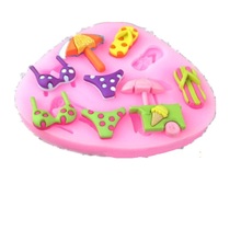 DIY Fondant Silicone Mold Sand Swimsuit Wetsuit Fondant Cake Mold Silicone Mold Chocolate Cake Mould 2024 - buy cheap