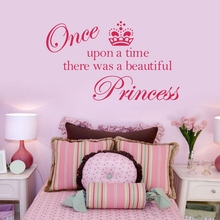 Adesivos de parede coroa princesa vinil, venda no ebay grátis, decoração de quarto de princesa para quarto de bebês meninas q0204 2024 - compre barato