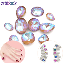 50pcs/ Pack Multi Shape 4435094 Greige Nail Rhinestones Flat Mocha Colorful Crystal Glass Gems For 3D Nail Art Decorations 2024 - buy cheap