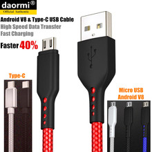 Cable de datos Micro USB tipo C Android V8, Cable de nailon tejido con núcleo de cobre completo, carga rápida y transferencia para Samsung/HuaWei/MI/OPPO/MP3 2024 - compra barato