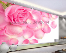 3D обои домашний Декор Фон для фотографий розовые лепестки роз для гостиной 3d обои фрески Beibehang обои для стен 3 d 2024 - купить недорого