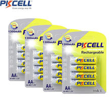 16 шт/4 карты PKCELL AA Аккумуляторная батарея 1,2 V NIMH 1300mah батарея реальная емкость для DVD Mp3 цифровой камеры 2024 - купить недорого