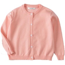 Suéter de manga larga para niños, abrigo cárdigan de punto de hilo suave de Color puro, edición coreana, novedad de primavera, 2019 2024 - compra barato