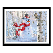 Полный квадратный/круглый дрель 5D DIY Алмазная картина "Рождественский Снеговик" 3D вышивка крестиком Декор A00839 2024 - купить недорого