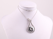 Free shipping snake Chain Necklace DIY Fashion water drop 1.8-2cm crystal metal button Jewelry 2024 - buy cheap