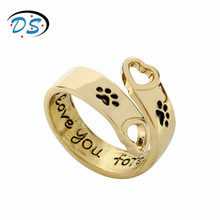 dongsheng jewelry Fashion Dogs Cats paws rings for women 2018 New Design Alloy Finger Ring Pet Lover Gifts 2024 - buy cheap