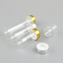 24 x 20ml 50ml 70ml 100ml Clear Glass Bottle With Screw Cap Orifice Reducer of 2 Cap Essential Oil Sample Vial Savings Bottles 2024 - buy cheap