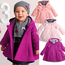 Детский зимний тренчкот Pudcoco для маленьких девочек, пальто с длинным рукавом и капюшоном, верхняя одежда, одежда для младенцев, Теплые Топы 2024 - купить недорого