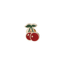 Fruit Cherry Metal Badge Pin Cartoon Metal Enamel Gold Silver Cherry Brooch Cute Personality Jewelry Accessories Gift 2024 - buy cheap