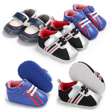 Mocasines de piel sintética para bebé, zapatos antideslizantes con parche para primeros pasos, suela suave, zapatillas deportivas para niños pequeños, novedad 2024 - compra barato