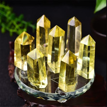 Varinha de cristal esfumaçada natural, chakra + suporte de vidro de quartzo com sete estrelas, ponto precioso 2024 - compre barato