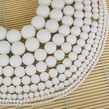 Ágatas de Porcelana Branca atacado 3-18mm Rodada Beads 15 "BeadsFor Fazer Jóias DIY! nós fornecemos por atacado mista para todos os itens! 2024 - compre barato