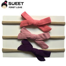 3pcs/pack Handmade Newborn Kids Bow Nylon Cotton Headbands Soft Nylon Simple Headwear Customized Elastic Hair Accessories 2024 - buy cheap