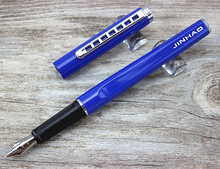 Jinhao pluma de tinta 699 Clip de escalera pluma de metal azul marino barril medio pluma estilográfica 0,5mm pluma de lujo 2024 - compra barato