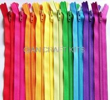 100 pcs 7.5 Polegada zíper 23 cm de comprimento total cores misturadas zipper sampler pack mista cores brilhantes e vibrantes ou você escolhe 2024 - compre barato