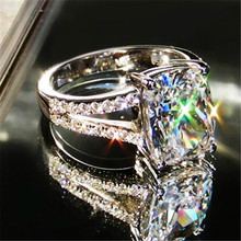 Solid Platinum PT950 Ring 3.85CT Cushion Shape Diamond Engagement Ring Brilliant Anniversary Gift For Girl Friend 2024 - buy cheap