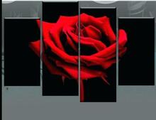 New 5d diy diamond painting red rose full square drill 3d diamond embroidery decorative artwork 4pcs 2024 - buy cheap