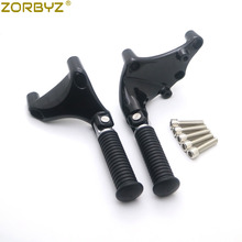 ZORBYZ-clavijas de pie de pasajero trasero para motocicleta, soporte de Pedal negro para Harley Sportster 1200 Iron XL 883 48 72 2014-2018 2015 2024 - compra barato