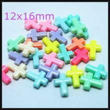 200pcs acrylic beads charms beads accessories mix colors fashion jewelry diy beads jewelry components cross size 12x16mm 2024 - buy cheap